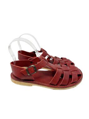 Duckfeet Ringkøbing Fisherman Sandals Granate Red Leather EU 39 / US Size 8.5-9